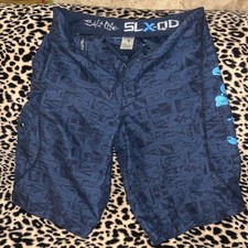 Salt Life SLX-QD Live Salty Board Shorts Cargo Mens 30 NAVY Surf Swim Beach