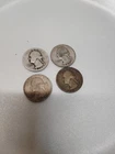 4 Washington 90% Silver Quarters Lot