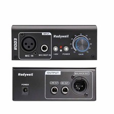 Microphone Preamp with 75db Gain and 48V Phantom Power for Dynamic Mics