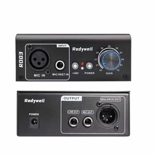 Microphone Preamp with 75db Gain and 48V Phantom Power for Dynamic Mics