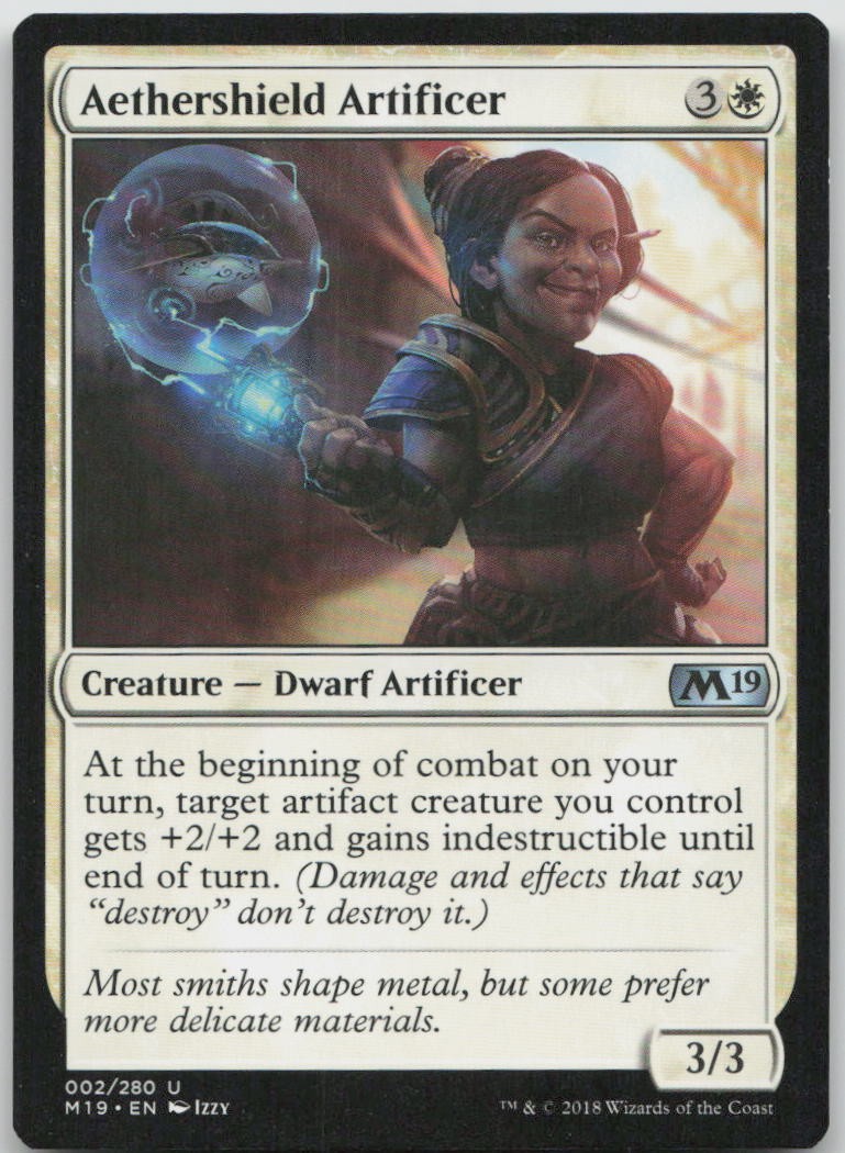 Aethershield Artificer #2 Uncommon Core Set 2019 Magic: The Gathering MP
