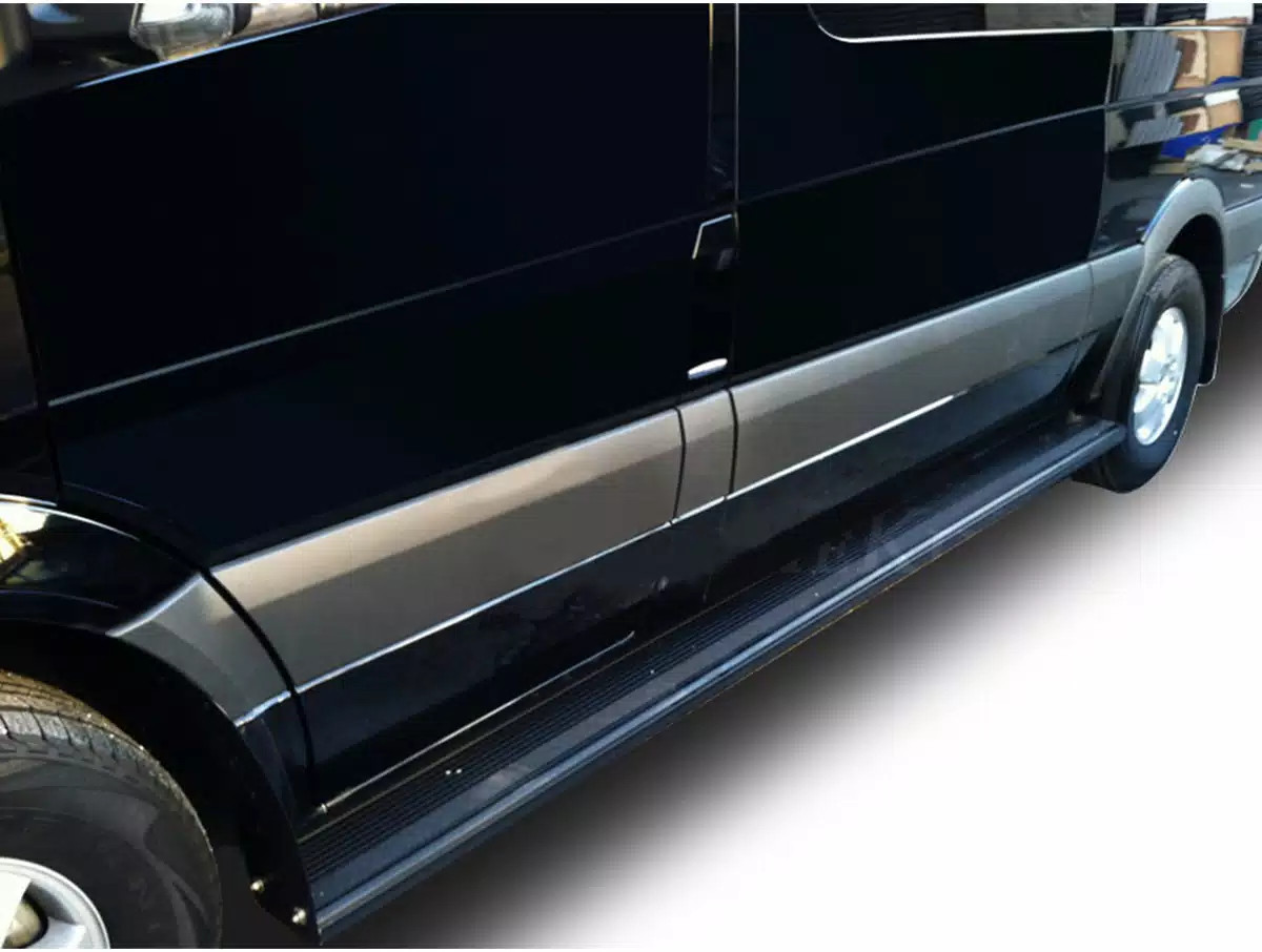Black Horse Running Boards Black Aluminum RUN102A