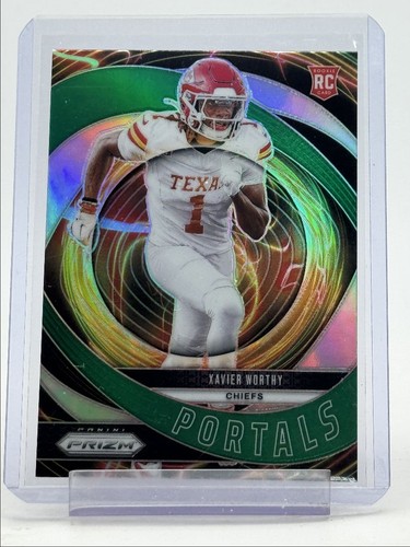 XAVIER WORTHY 2024 PANINI PRIZM PORTALS ROOKIE GREEN CHIEFS RC Q1787
