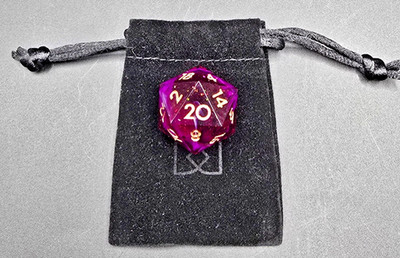 Bloom of the Stars D20 (Dispel Dice 2025) Gen Con Exclusive Purple Die w/ bag