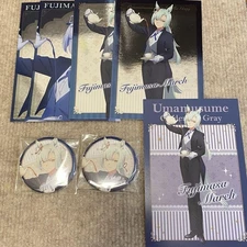 Uma Musume Cinderella Gray Fujima Summer Metal Postcard Set Can Badge New