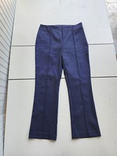 Ann Taylor Pointy Pull On Bootcut Pants Navy Blue Stretch Cotton Blend Sz 10