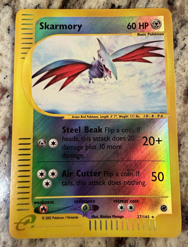 SKARMORY 27/165 Expedition Base Set Reverse Holo Rare Pokemon TCG English 2002