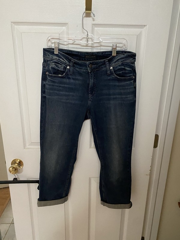 Silver Elyse Straight Crop W30/ L27