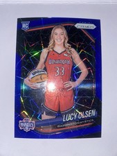 2025 Panini WNBA Prizm Lucy Olsen #145 Rookie Blue Velocity RC Variation