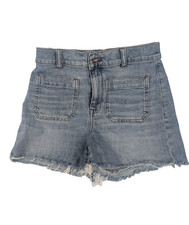 Madewell Shorts Womens Sz 26 Patch Pocket High Rise Denim Medium Wash 3 Inseam