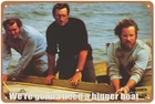 Vintage Metal Sign-Jaws Bigger Boat Movie Cast - 8x12 Tin Metal Signs for Garage