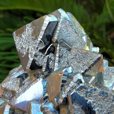 SUPER BRILLIANT OCTAHEDRAL PYRITE CRYSTAL CLUSTER