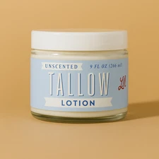 Unscented Tallow Lotion – Pure, Preservative-Free One Ingredient Moisturizer by