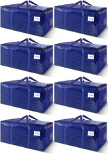 8 Pack Extra Heavy Duty Large Moving Bags with Strong Zipper Carrying Handles,