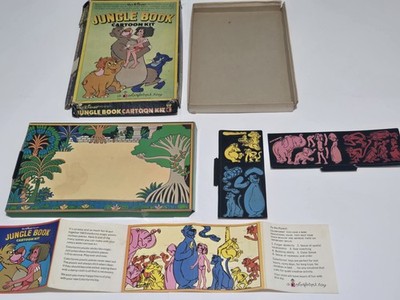 Vintage Colorforms ''Jungle Book'' Toy 1966 Cartoon Kit No.444 Walt Disney Rare!