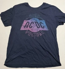 AC/DC rock band tee, 'High Voltage' women's medium blue t-shirt #152