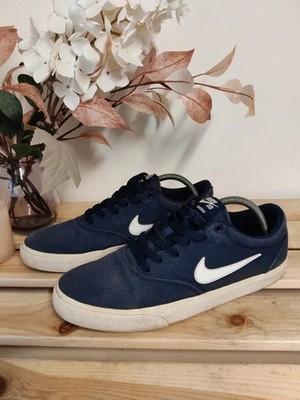 Herren Nike SB Charge SLR Navy Canvas Schnürschuhe Turnschuhe UK 9 EU 44 US 10