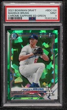2021 Bowman Chrome Draft Sapphire Edition Green 21/50 Maddux Bruns PSA 9 i6e
