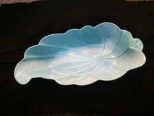 Mid Century Modern - Blue Display/serving Dish - Vintage