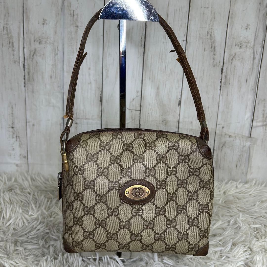 GUCCI Old Gucci Leather Interlocking Shoulder Bag… - image 2