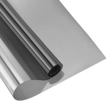 Window Privacy Film One Way Heat Blocking Static Cling Gray 35.4x39.4"