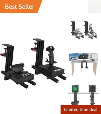 Adjustable Desk Mount for Flight Sim Joysticks - Compatible with HOTAS Systems