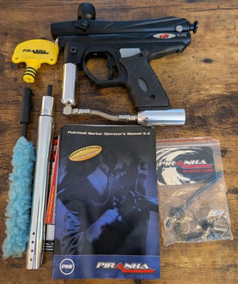 #ad #ad PMI Piranha GTI Paintball Marker With Manuals Cleaning Brush And Spring Kit $22.50