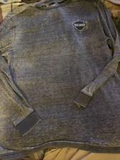 Vtg 2000 Harley Davidson Thermal Long Sleeve Gray Waffle Knit Sz Xl