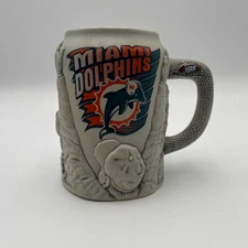 Miami Dolphin Miller Lite Beer Stein Mug Ceramic NFL 1st In A Series 6