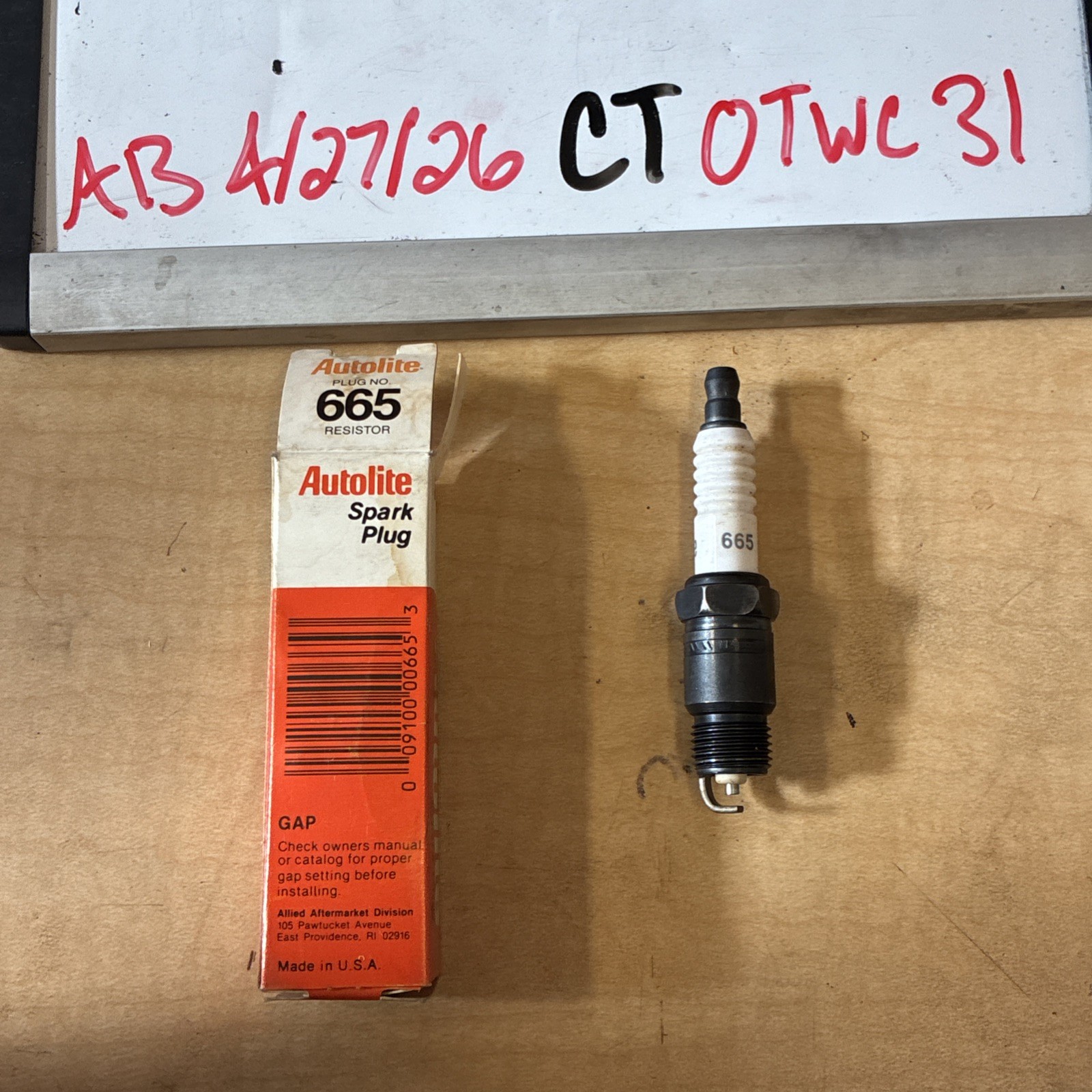 Autolite 665 Spark Plug - Select Ford, GM Prod./American Motors/Jeep - NOS