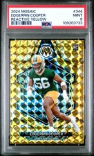 2024 PANINI MOSAIC REACTIVE YELLOW #344 EDGERRIN COOPER ROOKIE RC PSA 9