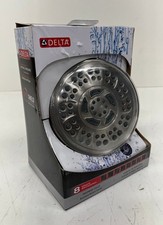 Delta 8-Spray 1.75 GPM 6 in. Wall Mount Fixed Shower Head in Brushed Nickel