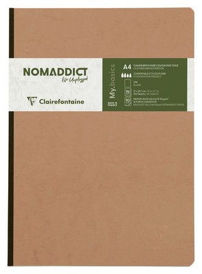 Clairefontaine 5x Notizbuch AgeBag A4 Leinen blanko 96 Blatt - Tabak 79140C