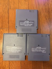 Lot Of 3 NES Nintendo Entertainment System Games Metroid, Rampage, Tennis TESTED