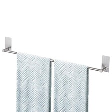Adhesive Bath Towel Bar 24inch, No Drill Stick On Towel Rack, Easy Install wi...