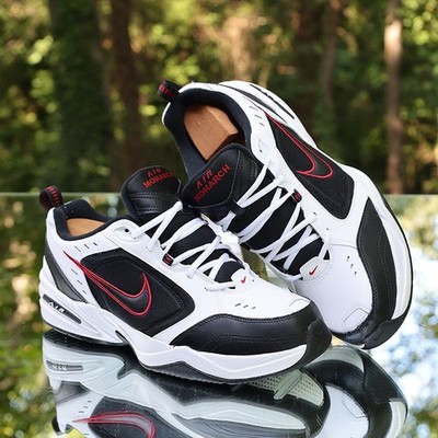 Nike Air Monarch IV 4E Wide Men's Size White Black Red