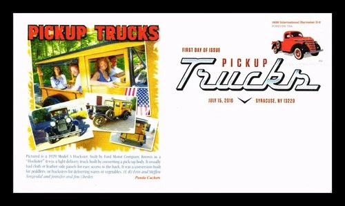US COVER PICKUP TRUCKS 1938 INTERNATIONAL HARVESTER D-2 FDC PANDA CACHET
