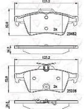 Allied Nippon ADB02198 Brake Pads Set fits PEUGEOT 508 Mk1 508 SW Rear 10 to 18