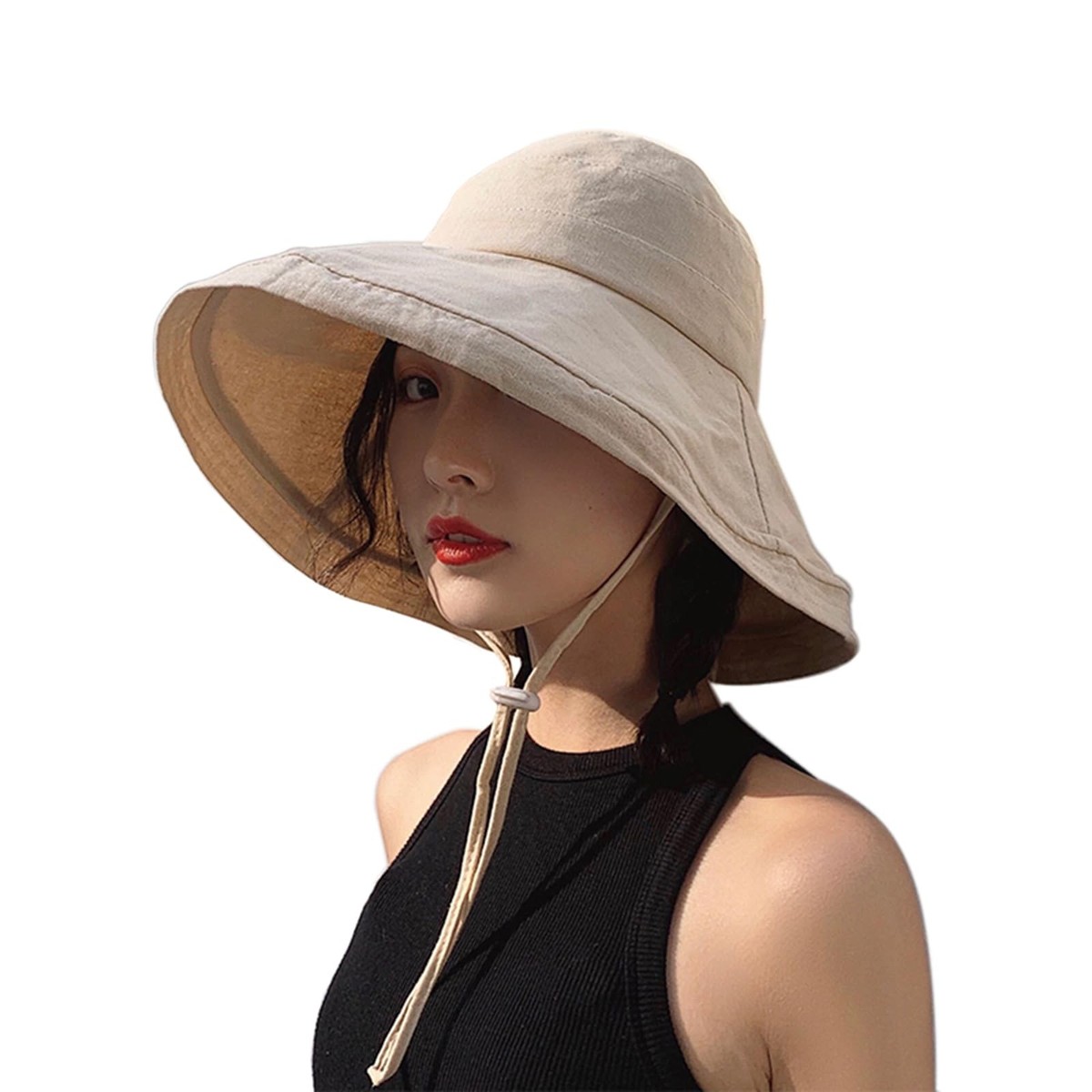 Wide Brim Bucket Hat with Semi-Rigid Adjustable Foldable Brim UPF50+ Wide Brim Bucket Hat - UPF50+ Sun Protection With Adjustable  main image 4
