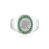 Kenianischer Tsavorit 925 Sterling Silber Ring, 0,259Ct