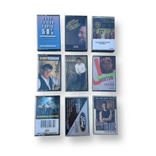 Lot Of 9 Country Folk Music 50s 70s 80s Cassette Tapes Vintage Various Artists