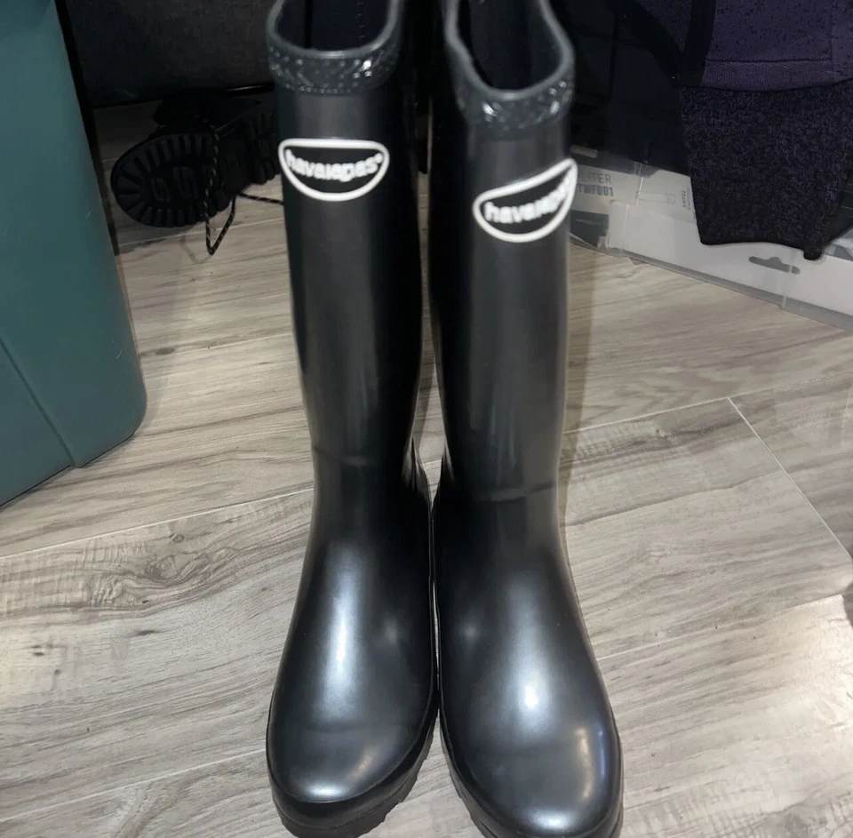 Botas de lluvia Havaians usadas en excelente estado para mujer 7W Foto 2 de 4