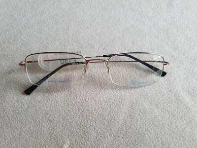 Air Pro Optik Gold Gestell Halbrand Allergiefrei Brillengestell. W47. Neu.