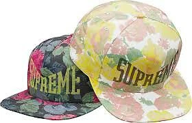 Casquette 5 panneaux Supreme Floral noir blanc S/S 18