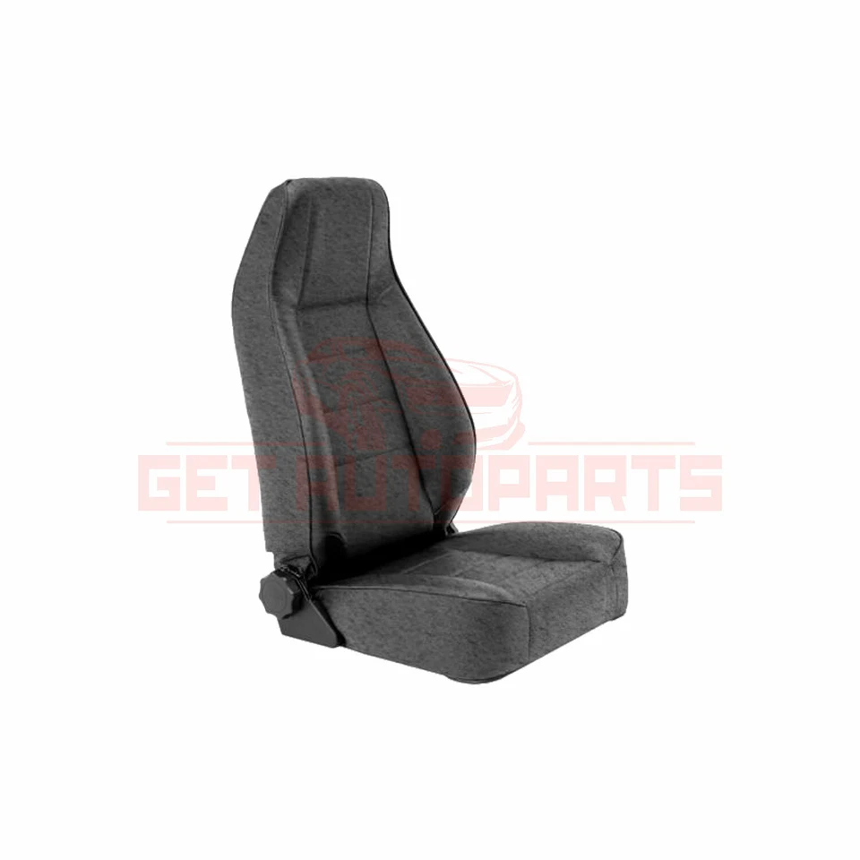 Asiento reclinable denim Smittybilt tela negra para Jeep CJ y Wrangler 76-14 Foto 2 de 3