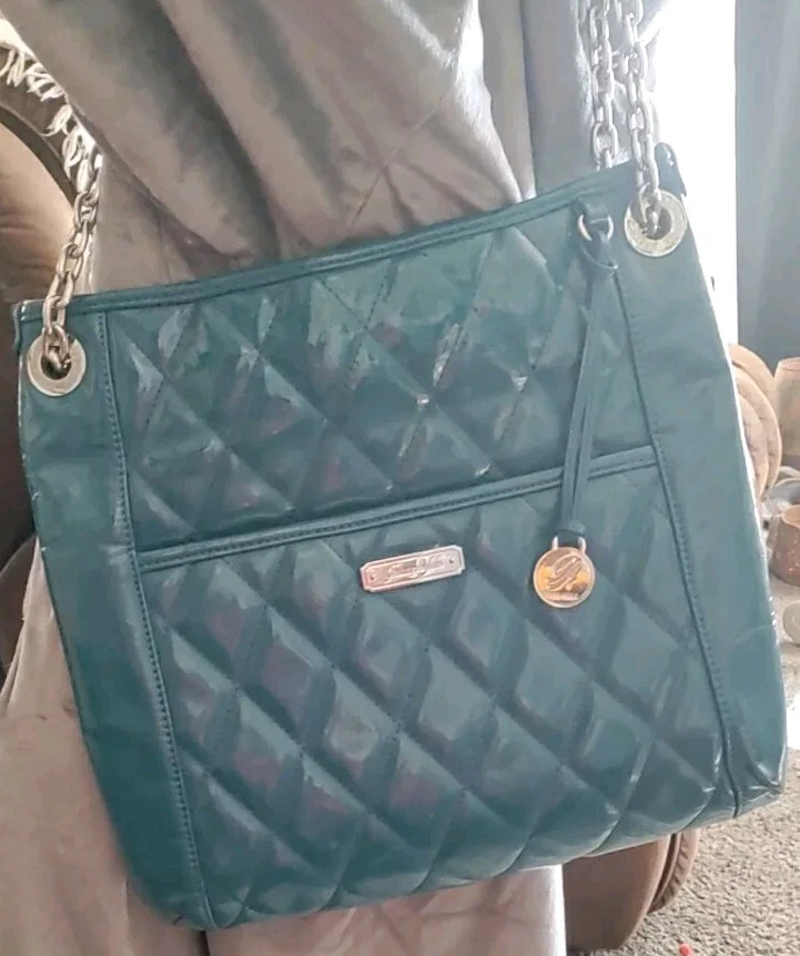 Бирюзово-синяя стеганая сумочка от Adele Grace - Изображение 2 из 4