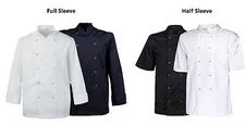 Black and White Chef Jackets Chef Coat in Full and Half Sleeves. Catering wears