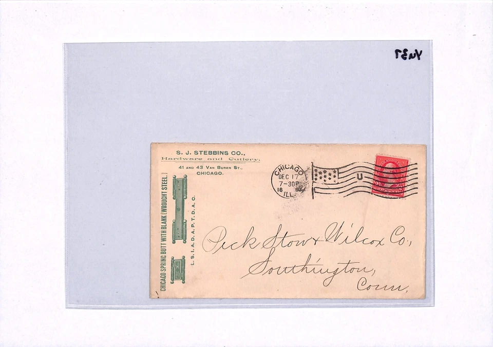 USA Illustrated 1897 Advert Cover *HARDWARE & CUTLERY* Chicago Southington YU37 - Image 4 of 4