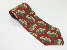 Men's BURBERRY Silk NECKTIE Tie MADE IN USA BURBERRY'S OF LONDON PEARS PEAR TREE