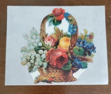 Vintage 1990's The Gifted Line John Grossman Floral Basket sticker mod